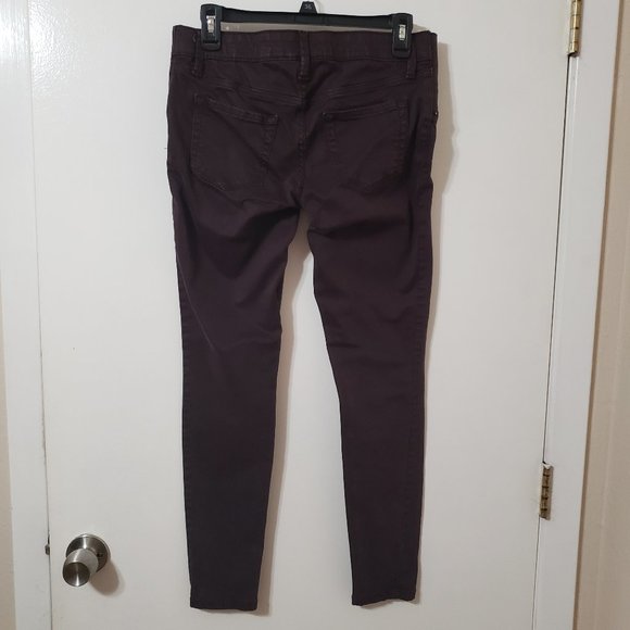 Burgundy Under Belly Maternity Jeggings By Isabel Maternity Size 0 - Picture 2 of 4